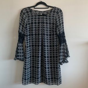 A. Byer geometric design dress. Size Medium